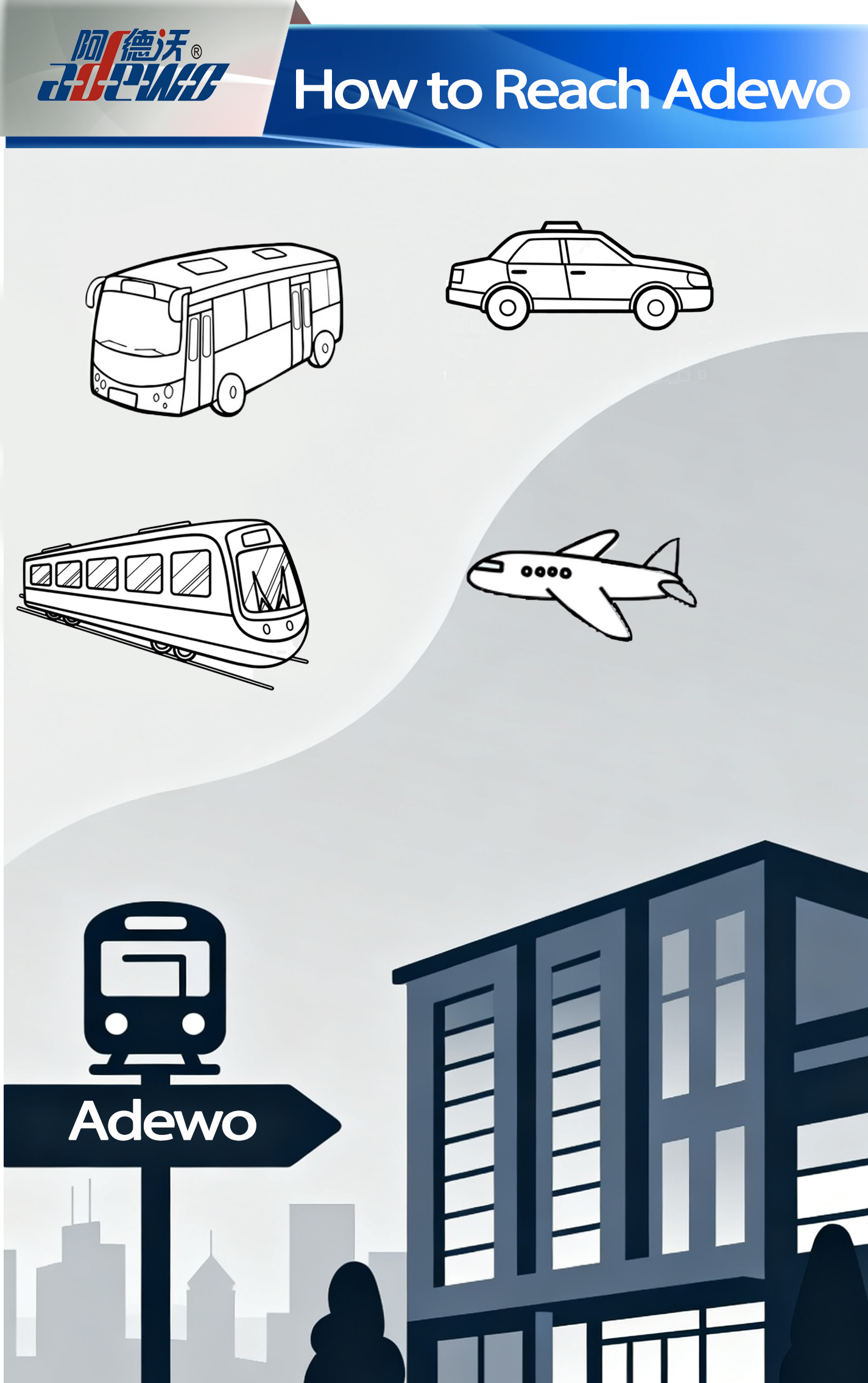 Како да стигнете до Adewo?