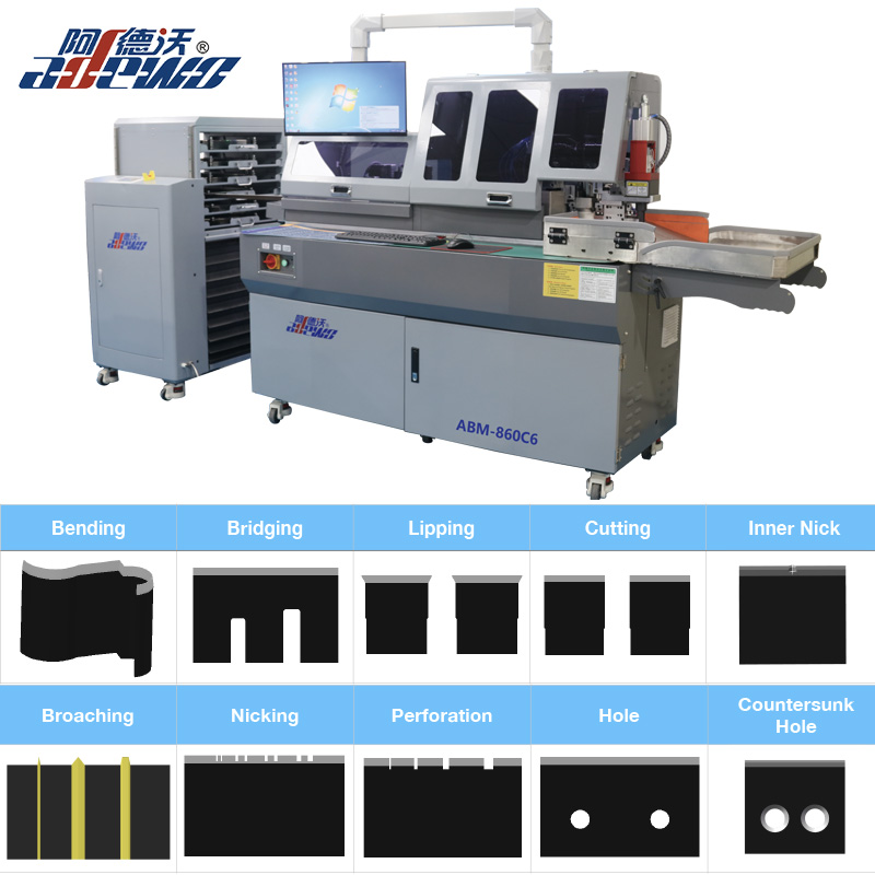 Blister Die Cutting Cutting Auto Bender со дупка за бројачи